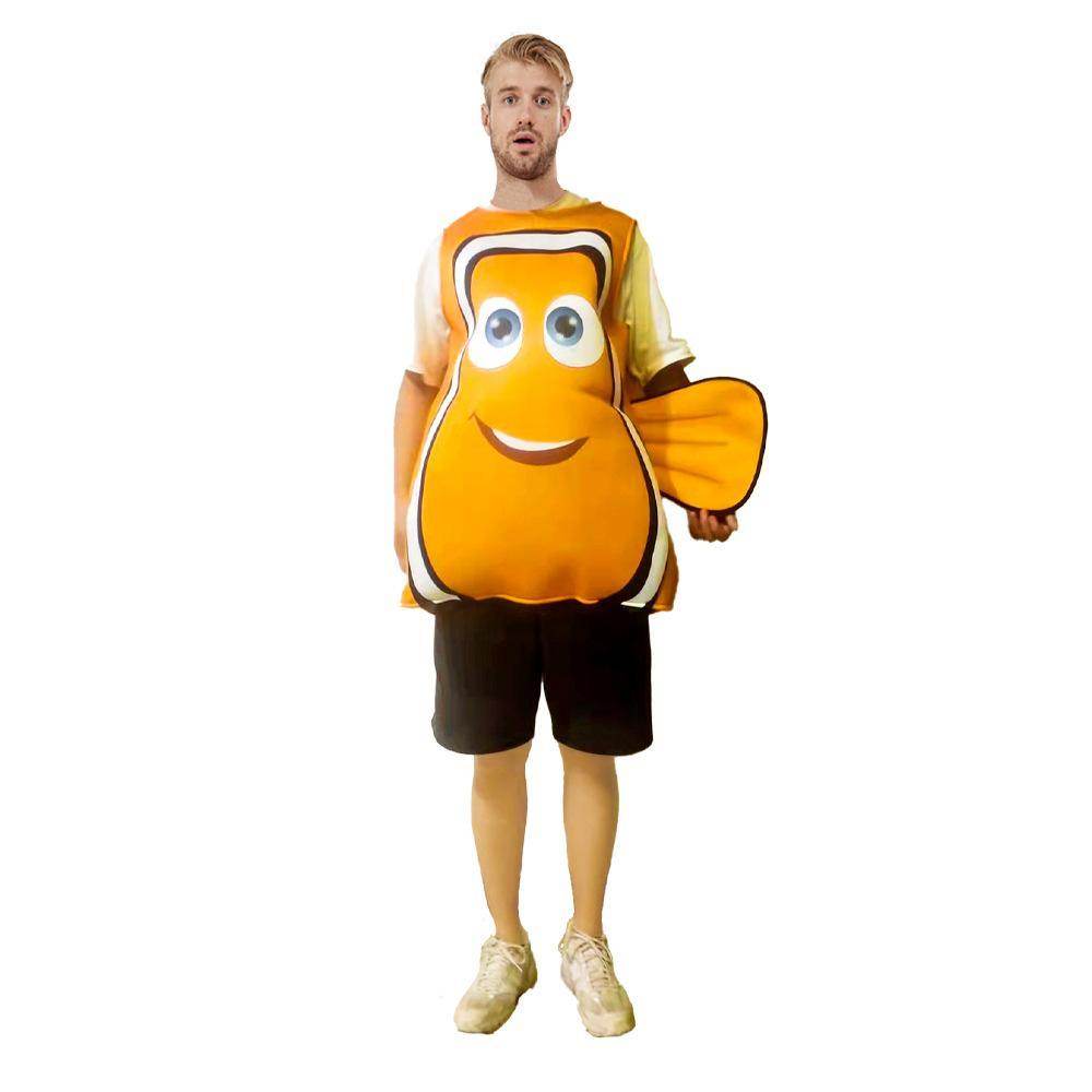 Finding Nemo Clownfish Compound Sponge Party halloween Costumes for Adult - zzcosplay