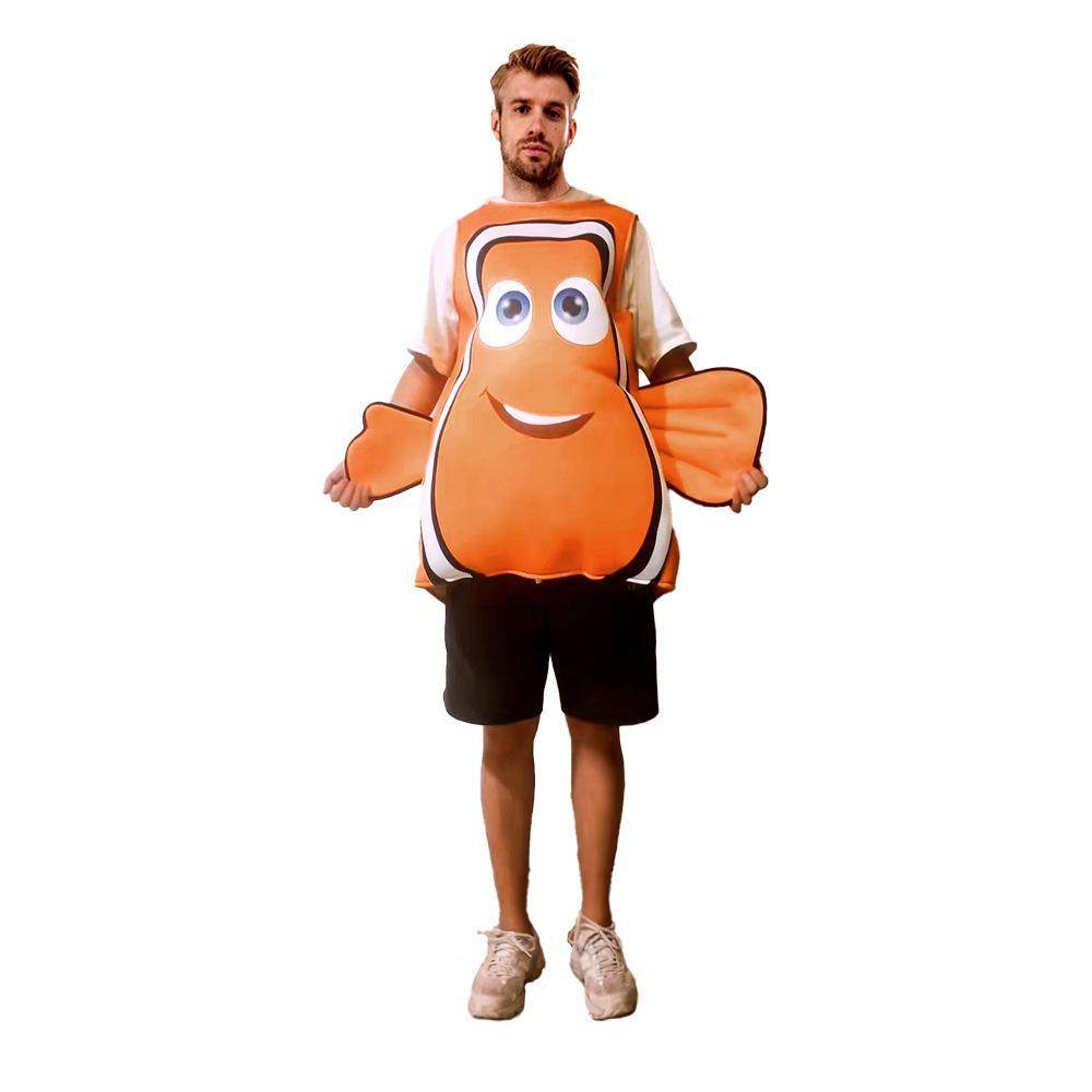 Finding Nemo Clownfish Compound Sponge Party halloween Costumes for Adult - zzcosplay