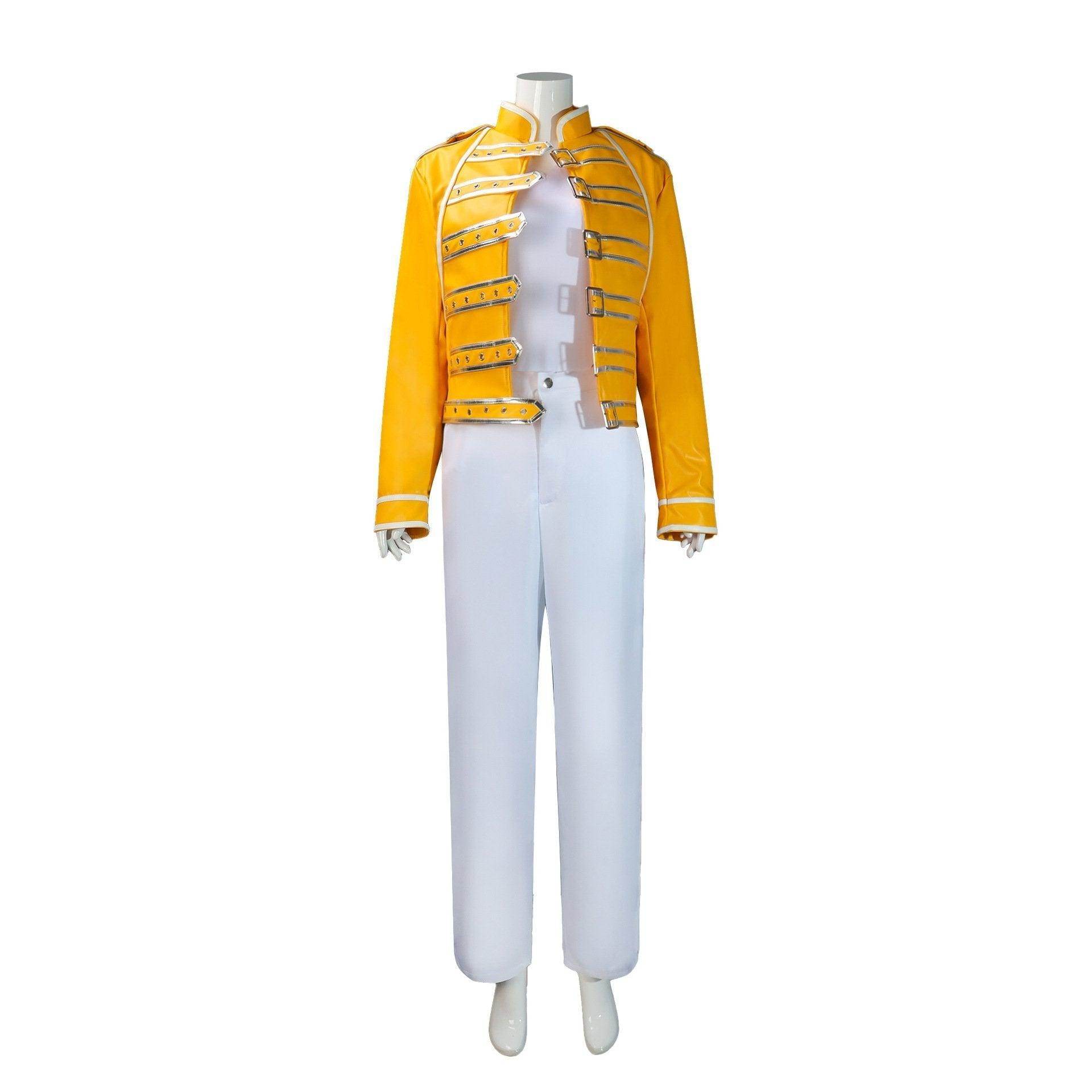 Freddie Mercury Cosplay Costume Queen's Lead Singer Outfit for Adults - zzcosplay