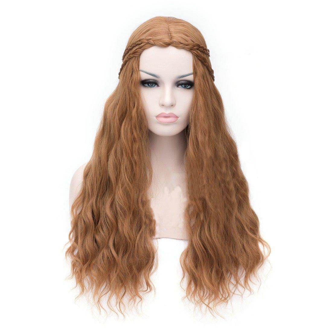 Game of Thrones Cersei Lannister Gold Long Curly Hair Cosplay Wig - zzcosplay
