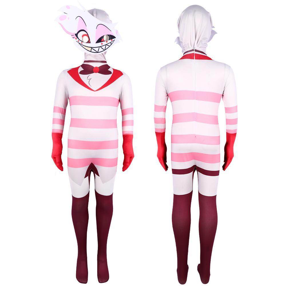 Hazbin Hotel Angel Dust AD Jumpsuit Adult Kids Cosplay Costume Carnival - zzcosplay