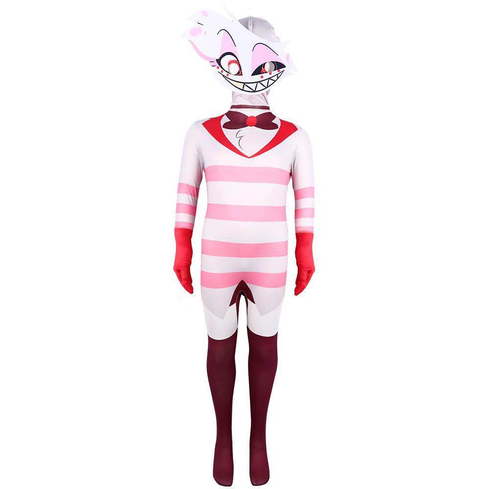 Hazbin Hotel Angel Dust AD Jumpsuit Adult Kids Cosplay Costume Carnival - zzcosplay