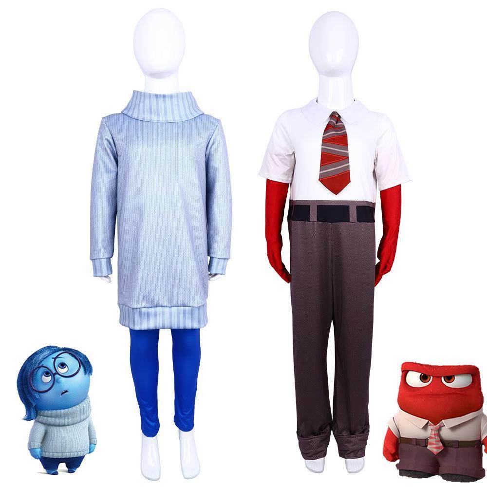 Inside Out 2 Joy Anger Fear Sadness Disgust cosplay costumes dress for the Halloween stage show - zzcosplay