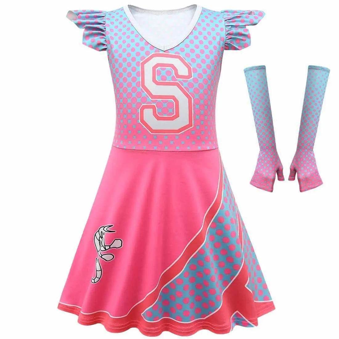 kids costume College Zombies 2 Cheerleader dress Costume Children's Dress - zzcosplay