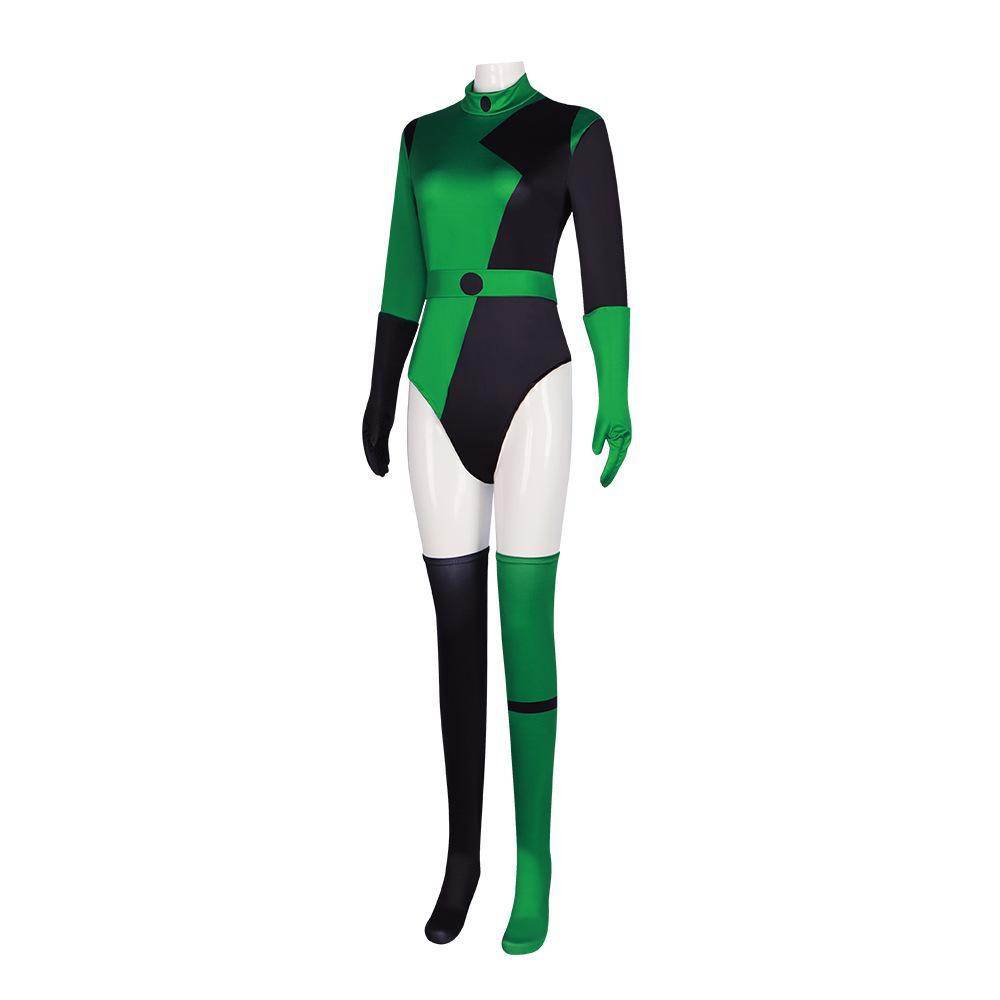 Kim Possible shego Costume Bodysuit Jumpsuit Swimsuit - zzcosplay