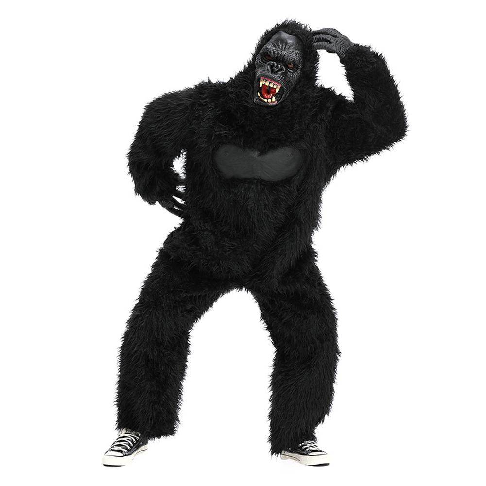 King Kong Chimpanzee Animal Adult Jumpsuit Cosplay Costume Carnival - zzcosplay