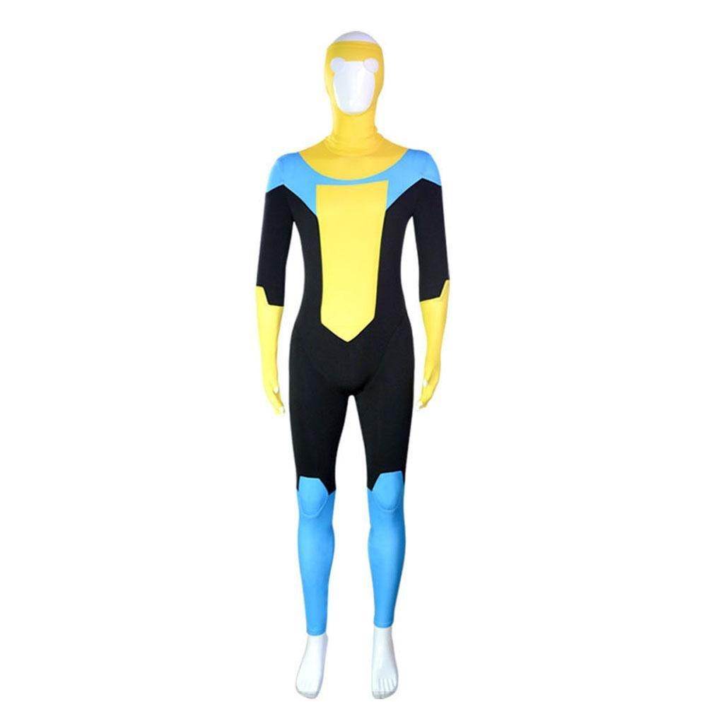 Mark Grayson Invincible Costume Bodysuit Zentai Hero Cloak Cosplay - zzcosplay