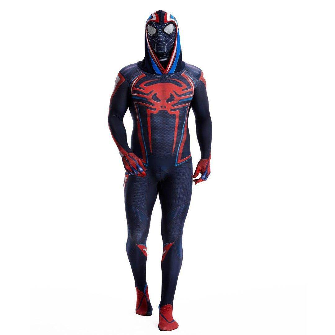 Miles Morales Spider Man 2099 Costume Ultimate Cosplay PS5 Jumpsuit for Kids and Adults - zzcosplay