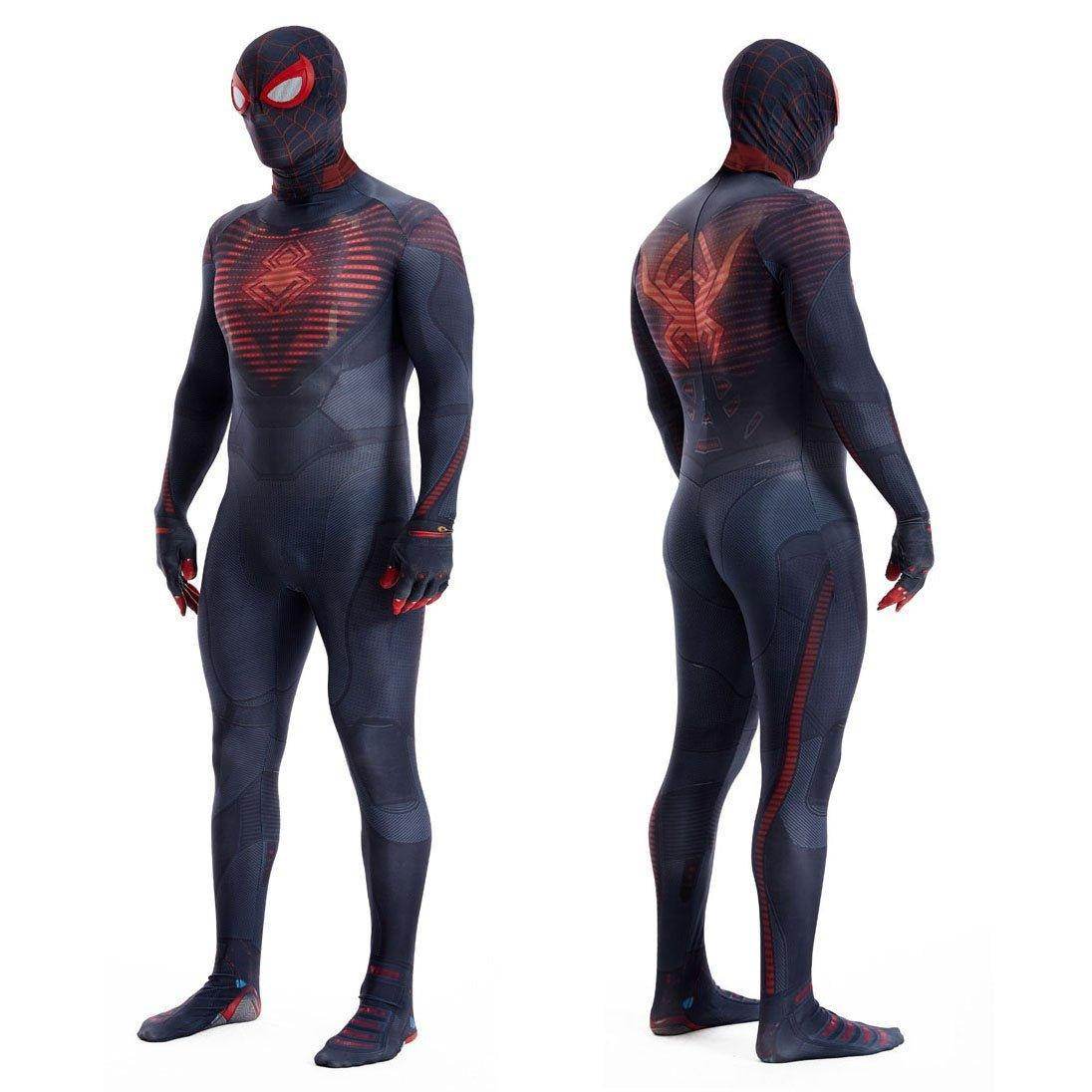 Miles Morales Spider Man PS5 Cosplay Suit Ultimate Costume for Kids and Adults - zzcosplay