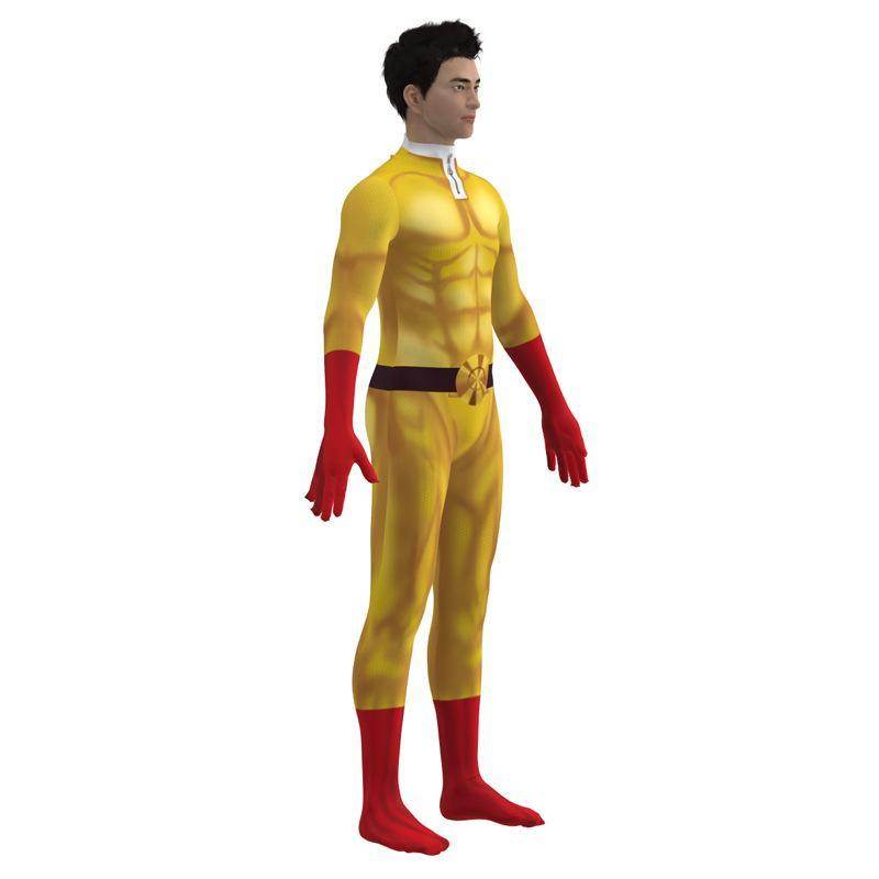 One Punch Man Saitama Costume Cosplay Zentai Suit Jumpsuit for Kids Adult - zzcosplay