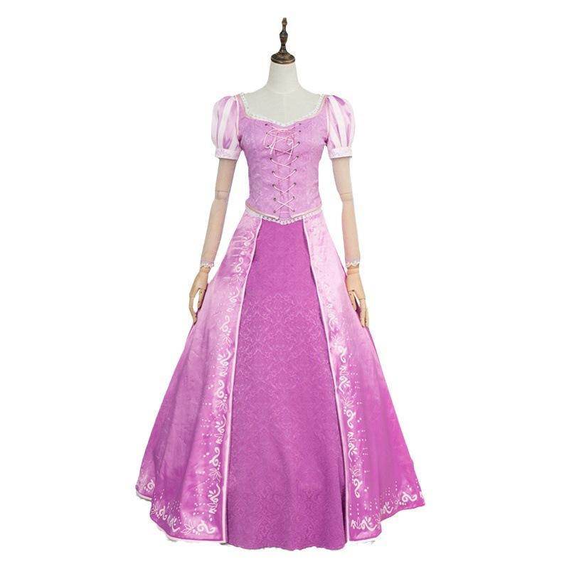 Rapunzel Halloween Costume Tangled Princess Cosplay Dress for Women - zzcosplay