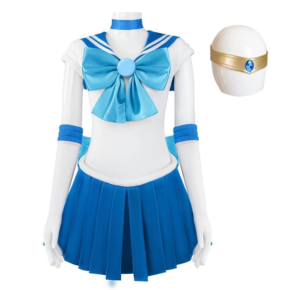 Sailor Moon Mizuno Ami Costume Uniform Dress Outfits Suit Cosplay Halloween - zzcosplay