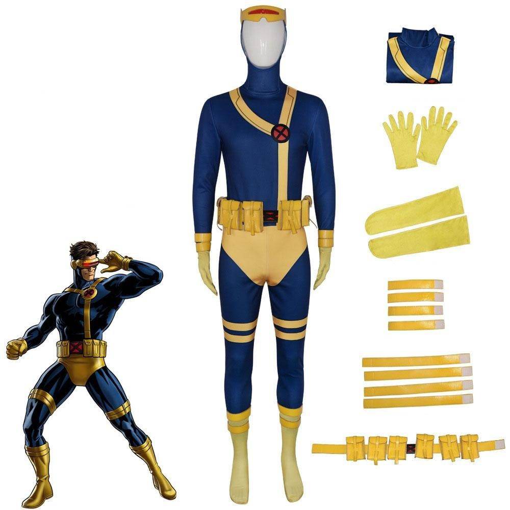 Scott Summers X-Men Cosplay Costumes Carnival Party Outfits Full Set For Adult - zzcosplay