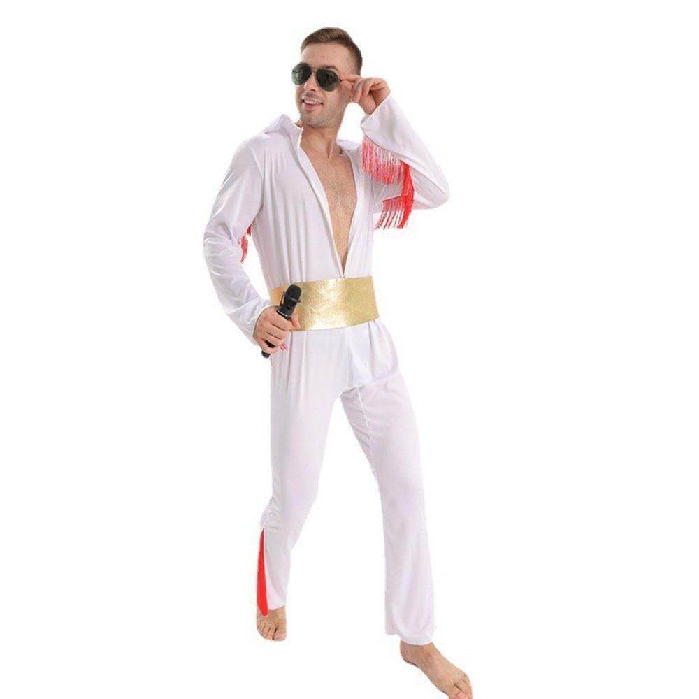 Singer Elvis Presley 80s Costume Outfits Vintage Carnival Masquerade Halloween for Men - zzcosplay