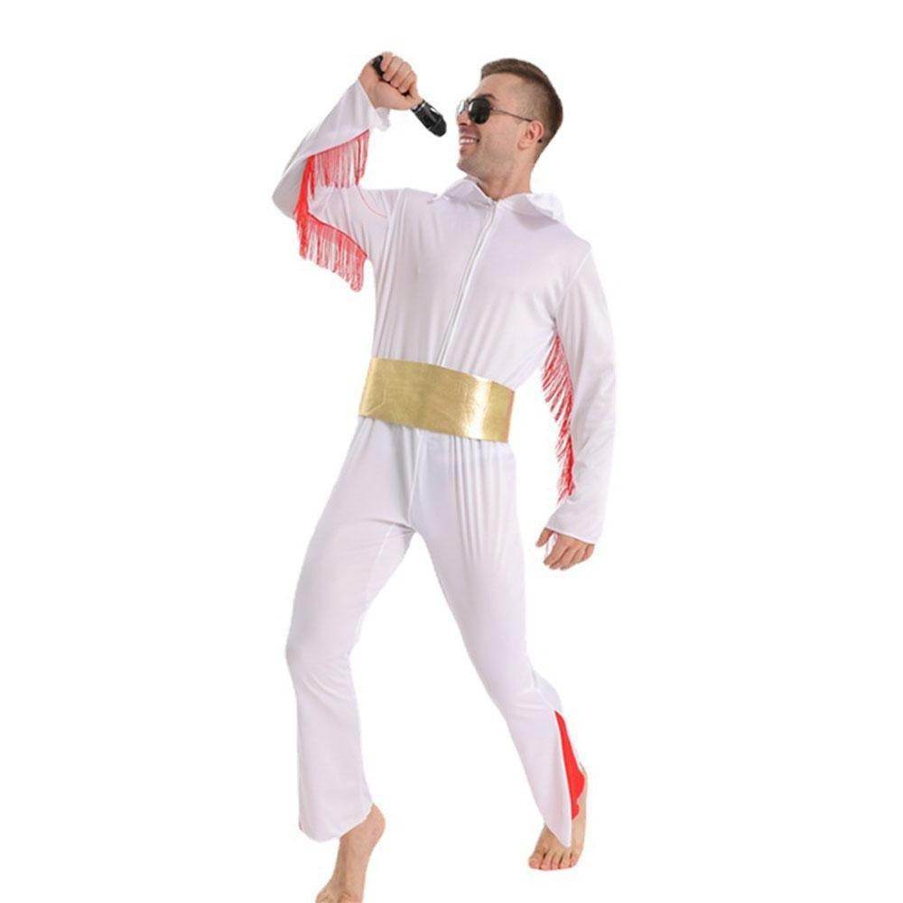 Singer Elvis Presley 80s Costume Outfits Vintage Carnival Masquerade Halloween for Men - zzcosplay