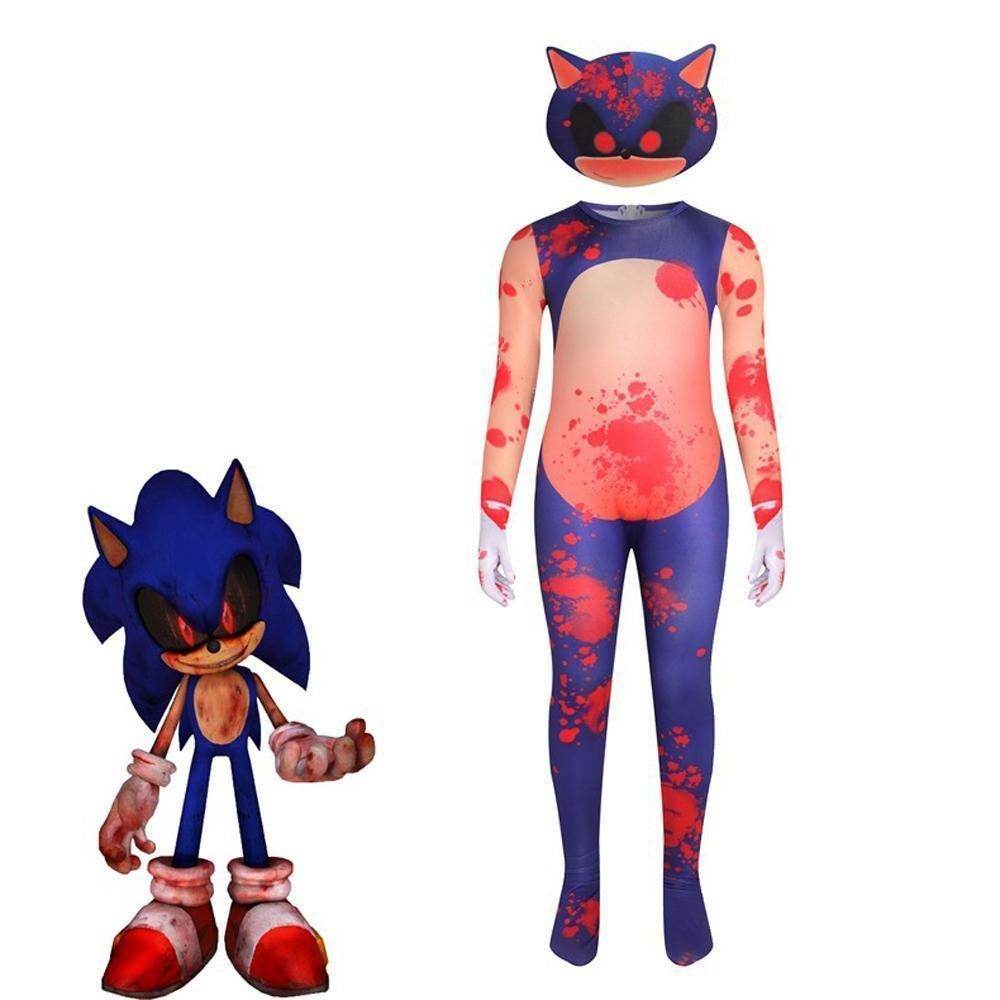 Sonic The Hedgehog Cosplay Costumes Cartoon Jumpsuit Romper Dress Up Stage Outfits for Kids - zzcosplay