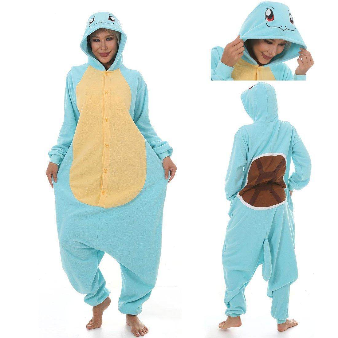 Squirtle kigurumi onesies Costume Adult women men Couples - zzcosplay