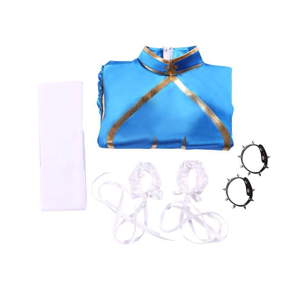 Street Fighter Chun Li Cheongsam Cosplay Costume Outfits Halloween Carnival Suit - zzcosplay