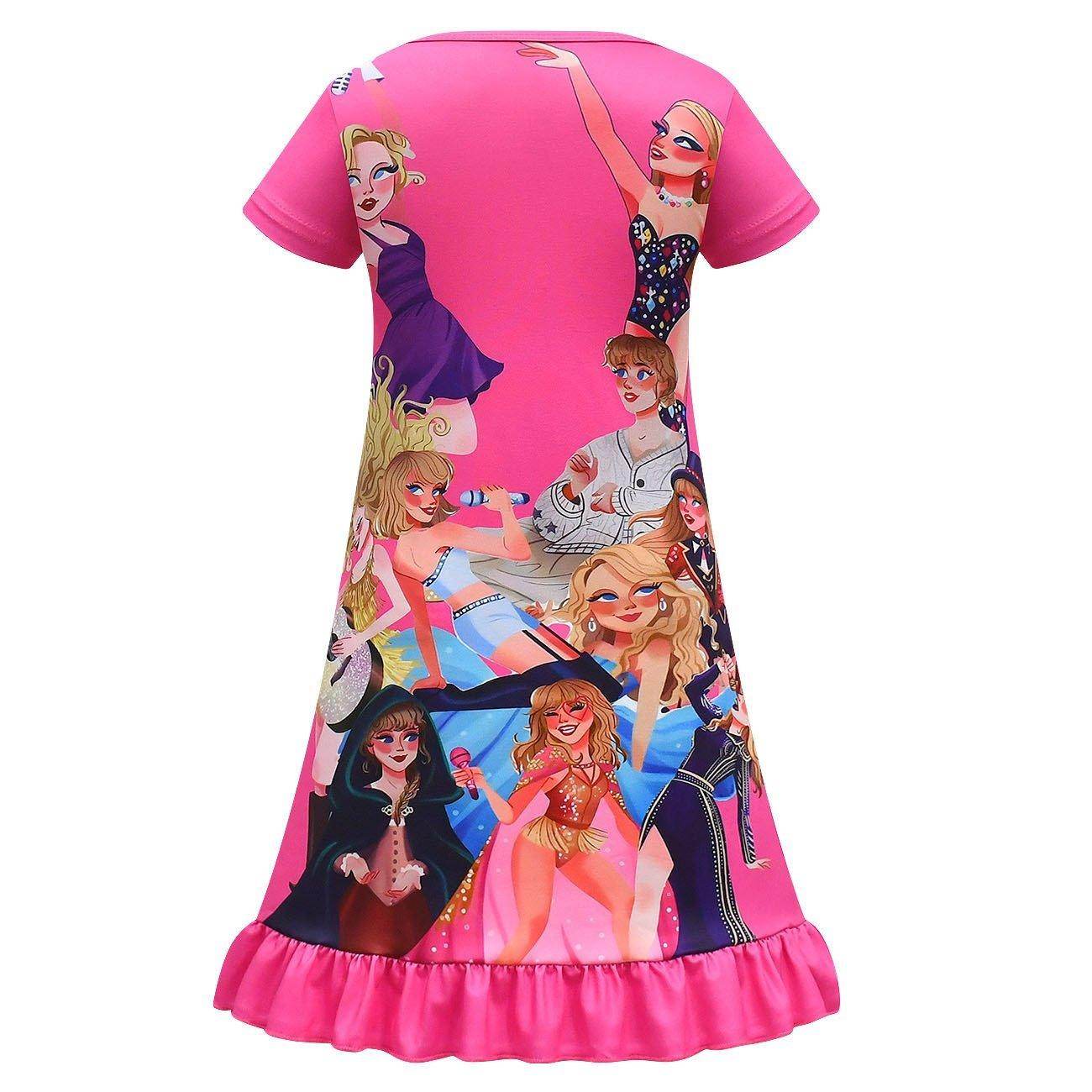 Taylor Swift Pajama Dress Cosplay Costumes Printing Kids - zzcosplay