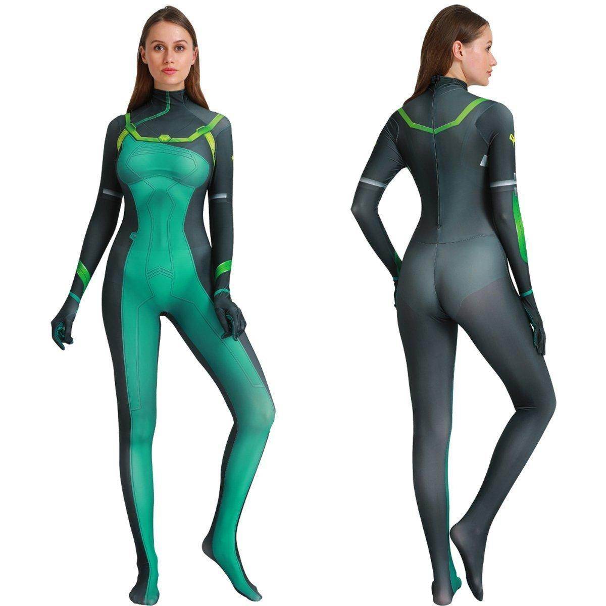 Valorant Viper Cosplay Costume Zentai Bodysuit for Halloween Party - zzcosplay