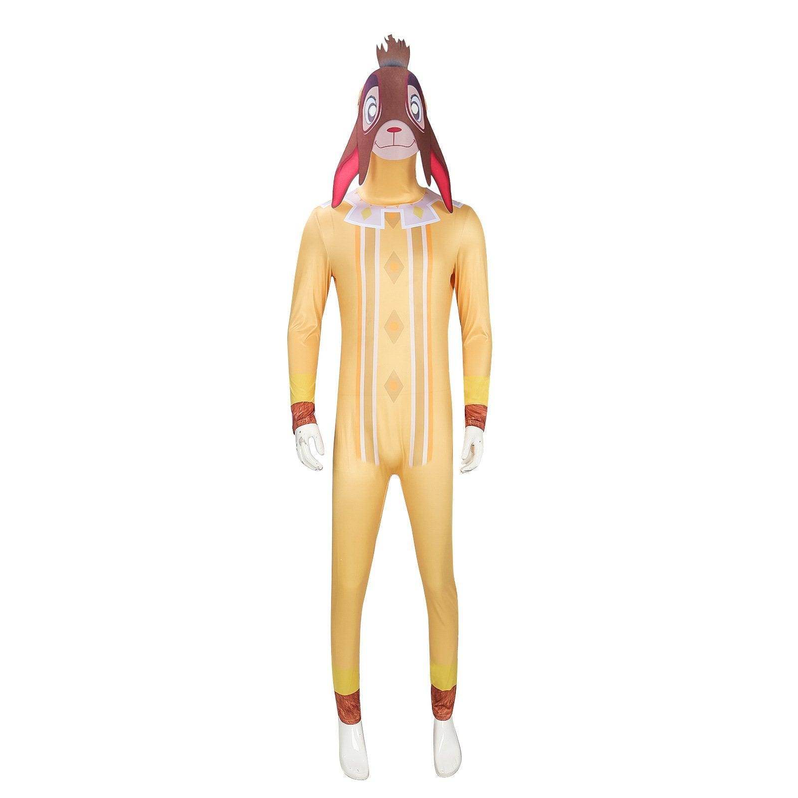 Wish Asha Valentino Cosplay Costume Adult Sheep Jumpsuit with Mask - zzcosplay