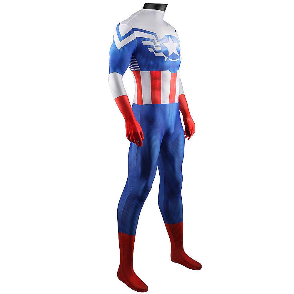 Captain America Winter Soldier Cosplay Costume Jumpsuit Zentai Party Carnival - zzcosplay