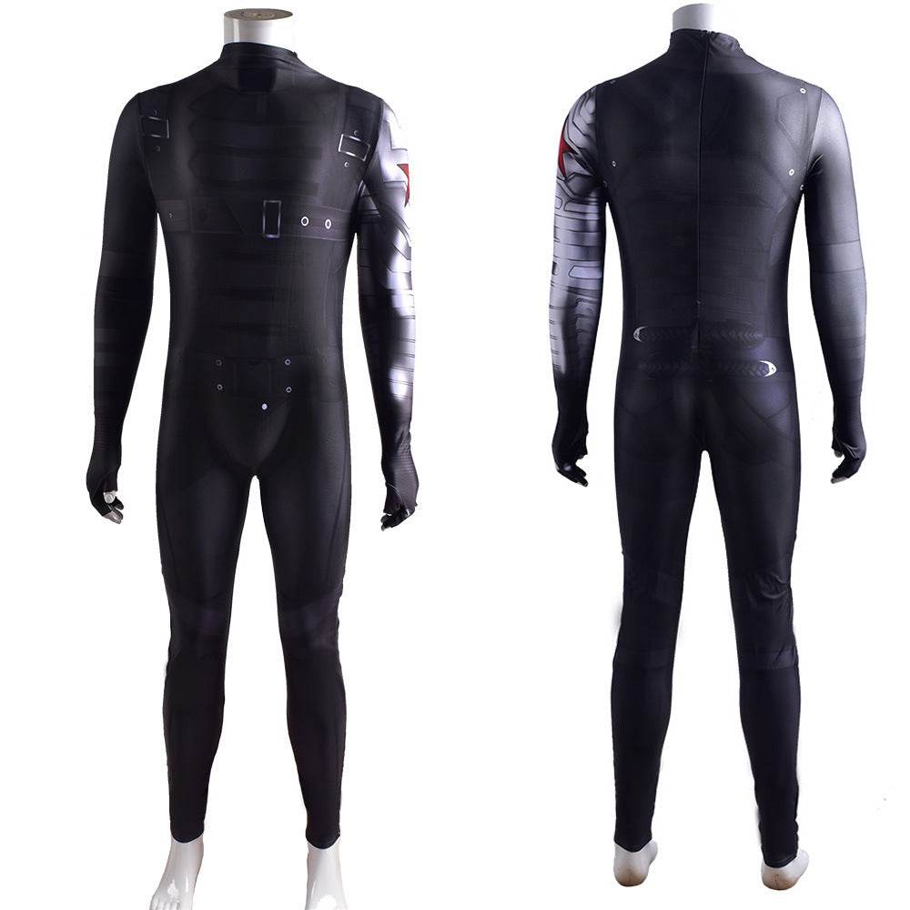 Bucky Barnes Winter Soldier Cosplay Costume Jumpsuit Zentai Party Carnival - zzcosplay