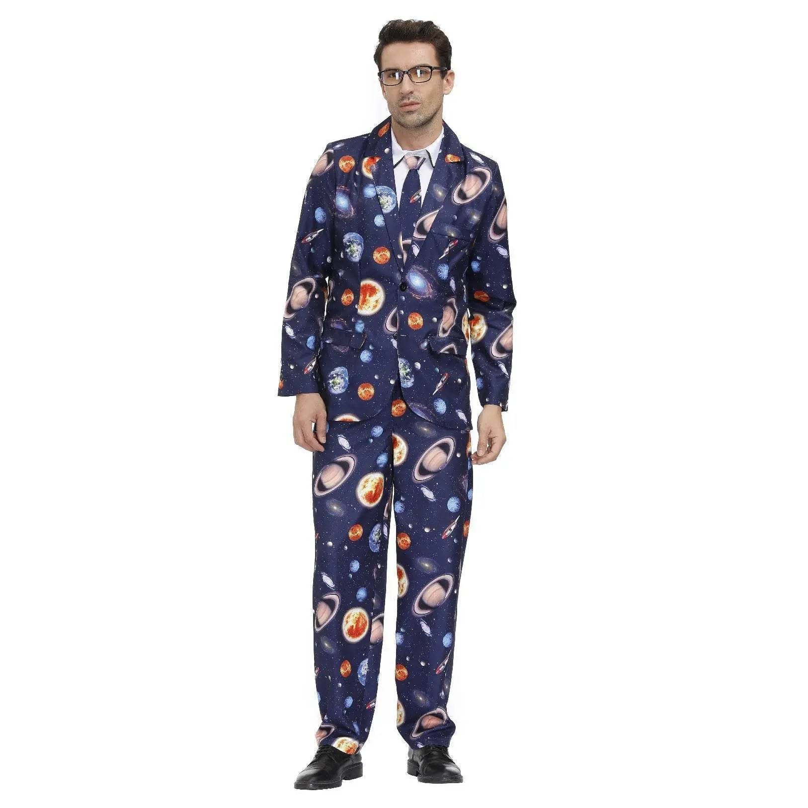 1980s Love Flower Print Suit 80s Costumes Cosplay Party Carnival - zzcosplay