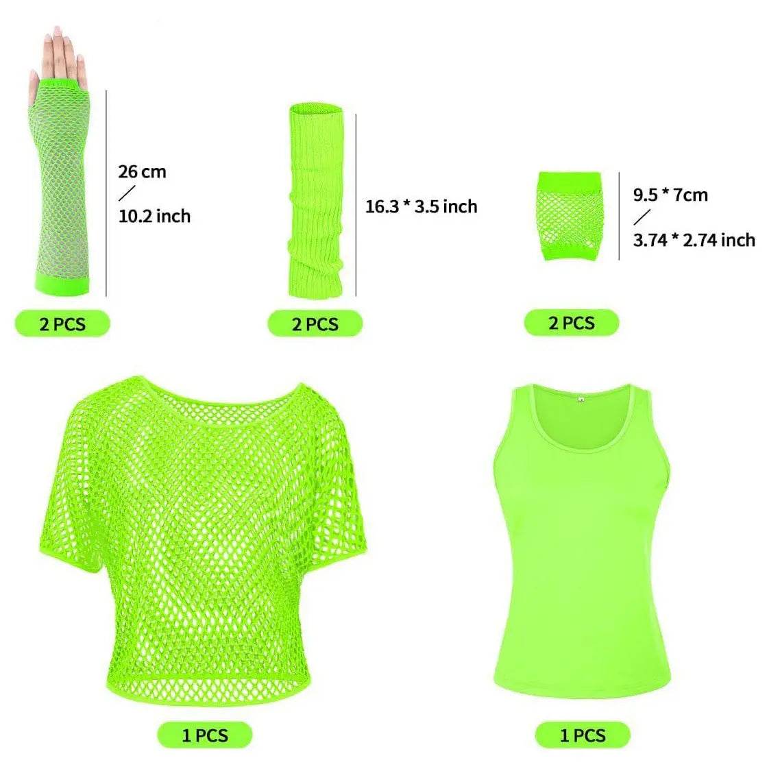 1980s Top Fishnet Women T-shirt Suit 80s Costumes Cosplay Party Carnival - zzcosplay