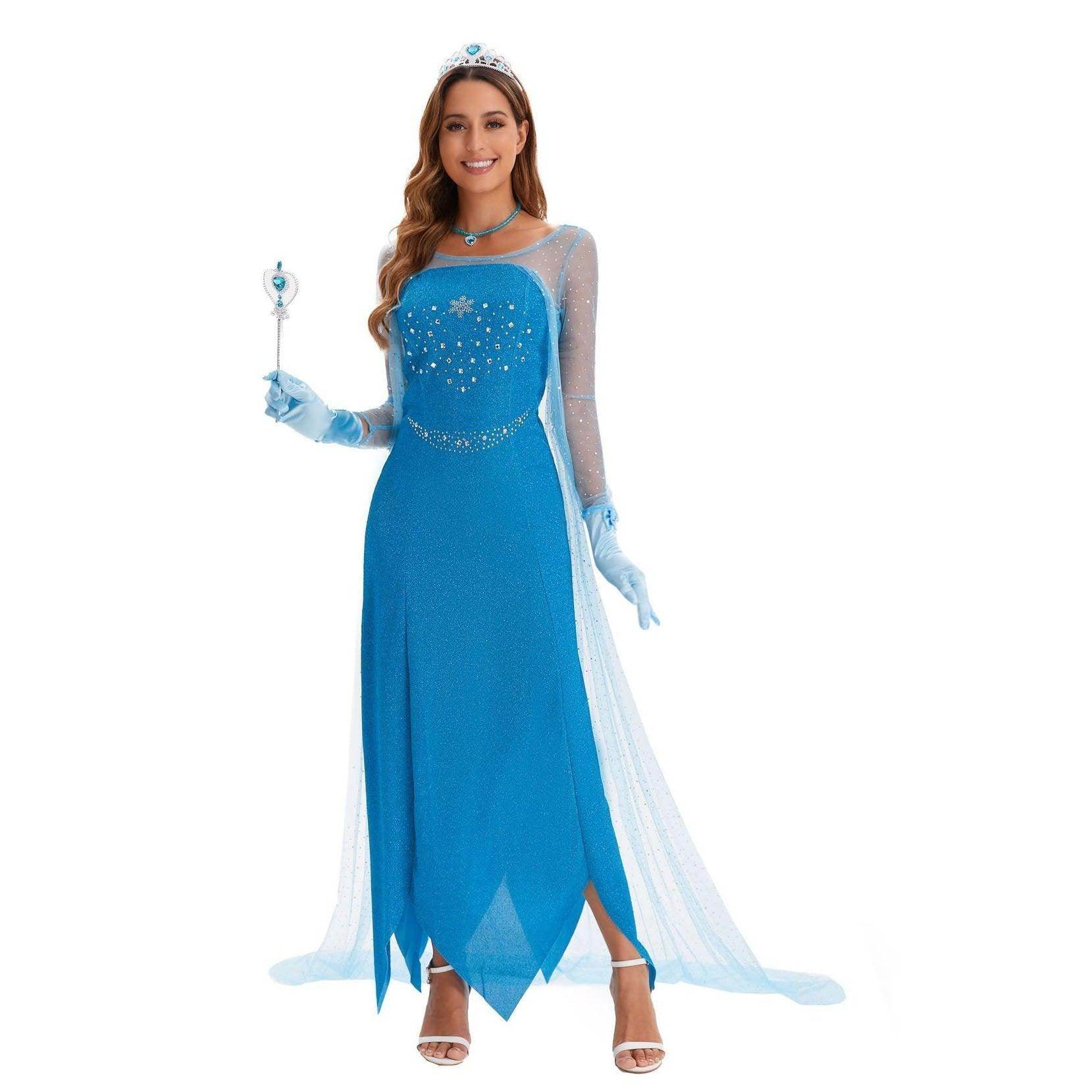 2024 New Elsa Frozen Queen Costume Carnival Cosplay Suit - zzcosplay