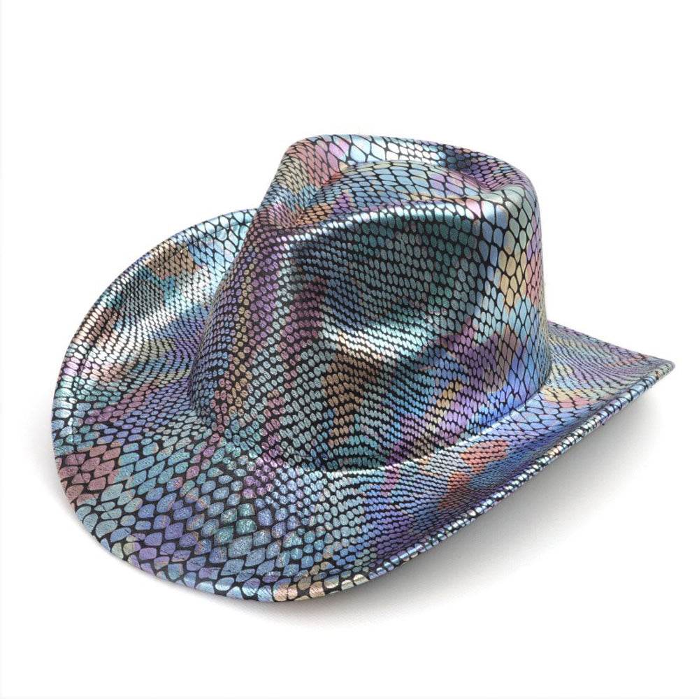 Western cowboy hat men's retro sequined Party dance - zzcosplay
