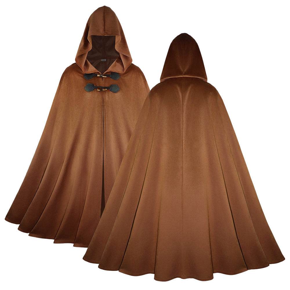 Medieval Suede Cape Halloween Retro Cloak Battle Warrior Role Play Cosplay Costume - zzcosplay