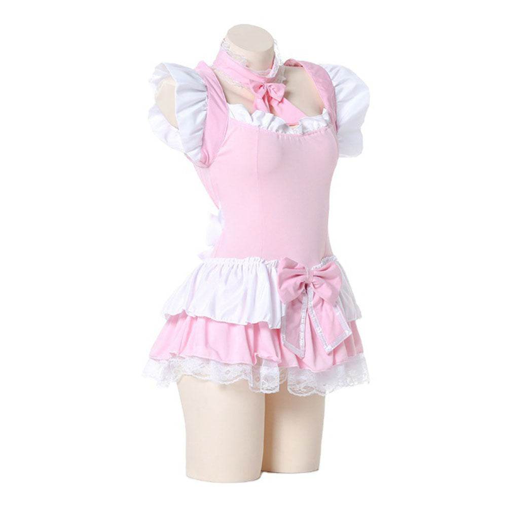 Pink Maid Uniform Role Play Sexy Performance Stage Costume - zzcosplay