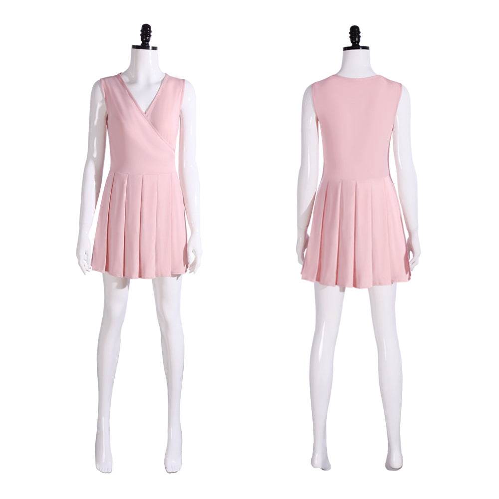 Wicked Glinda Pink Women Short Dress Outfit Carnival Cosplay Costume - zzcosplay