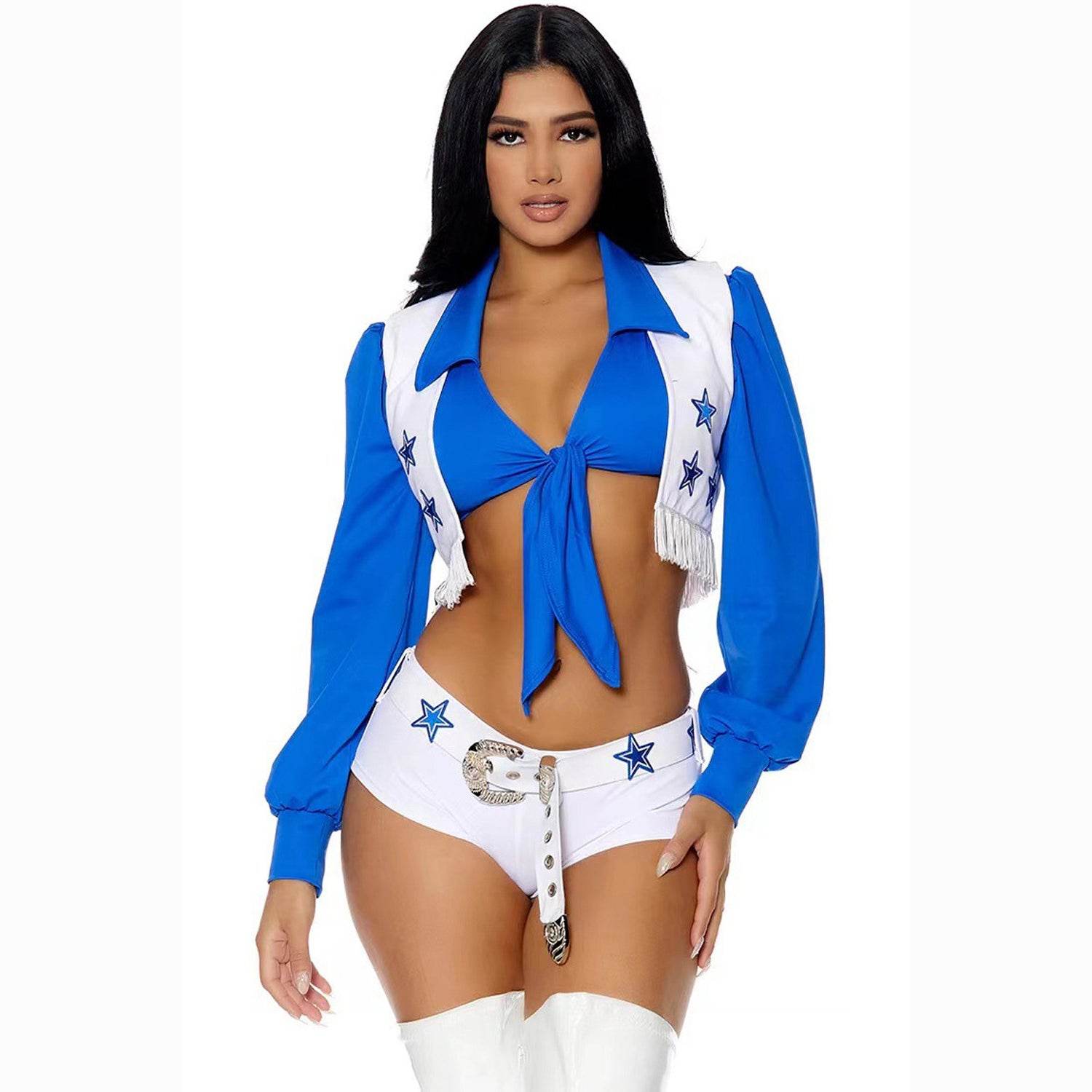 Adult Dallas Cowboys Football Cheerleader Costume for Women - zzcosplay