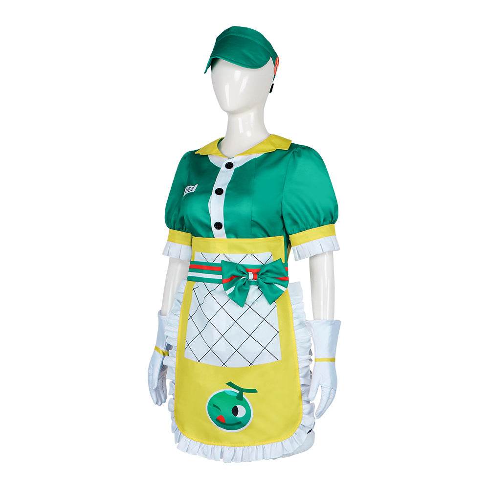 Overwatch Mei Honeydew Skin Cosplay Costume Maid Dress Outfit - zzcosplay