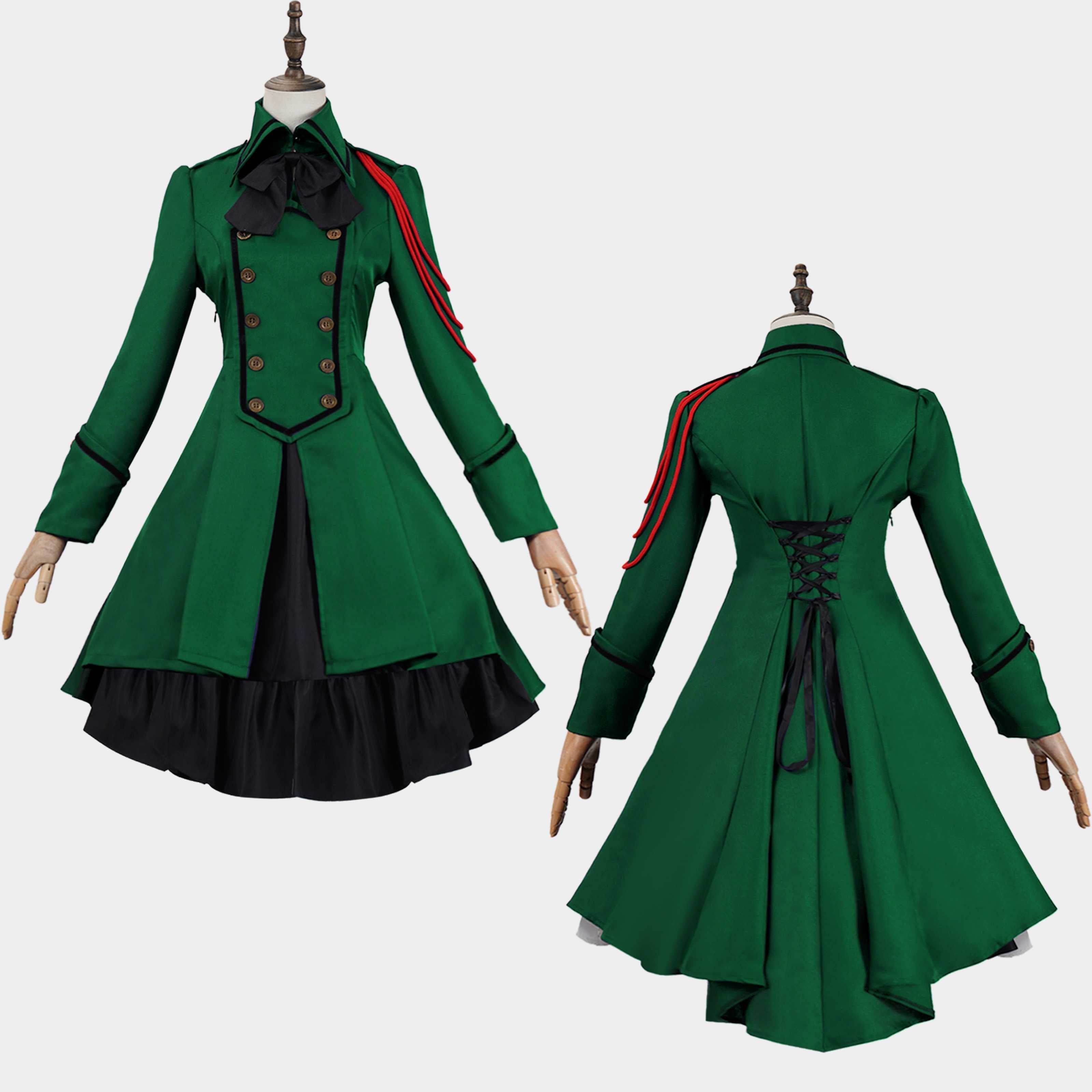 Medieval cos Renaissance gothic dress Retro bow ruffled punk cosplay skirt - zzcosplay
