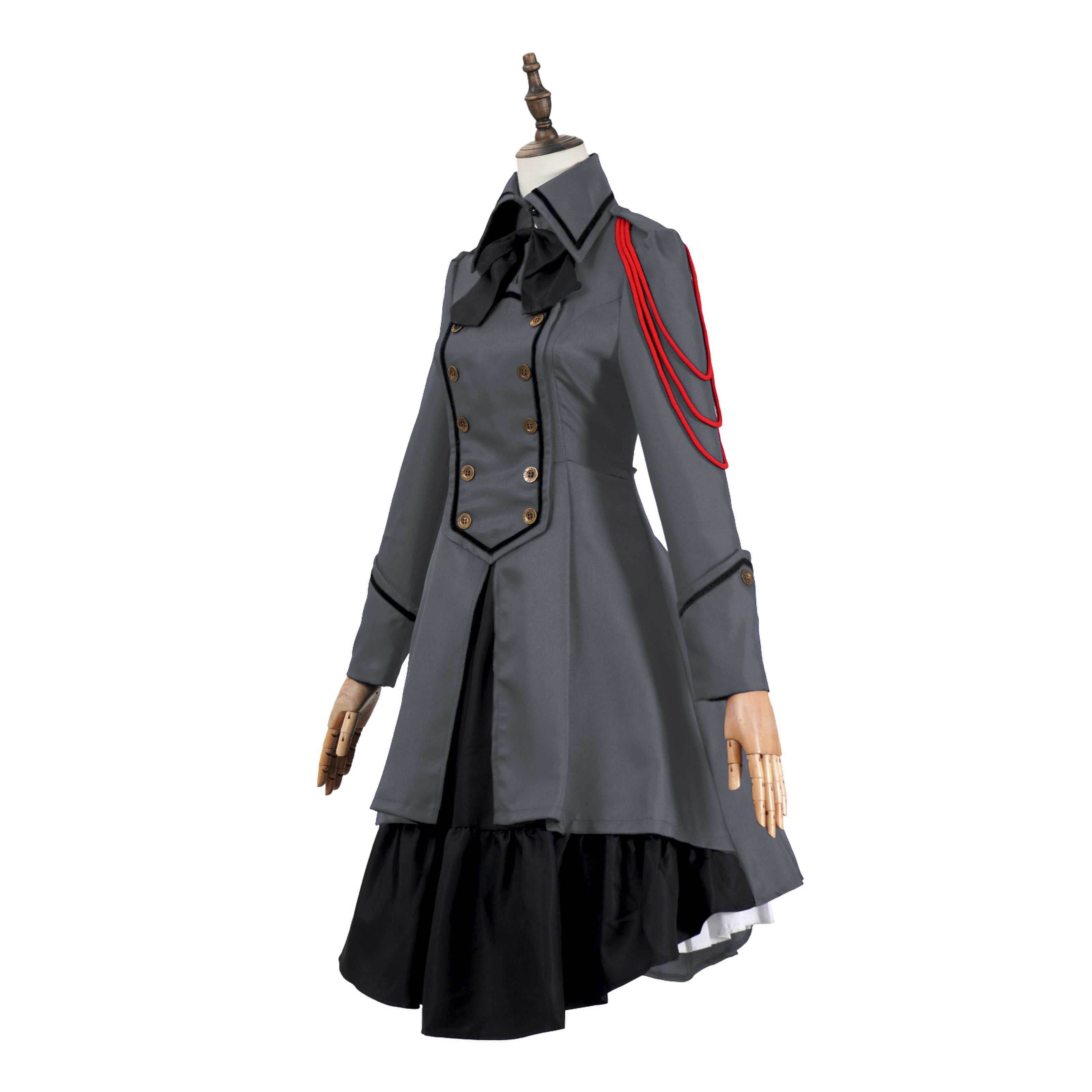 Medieval cos Renaissance gothic dress Retro bow ruffled punk cosplay skirt - zzcosplay