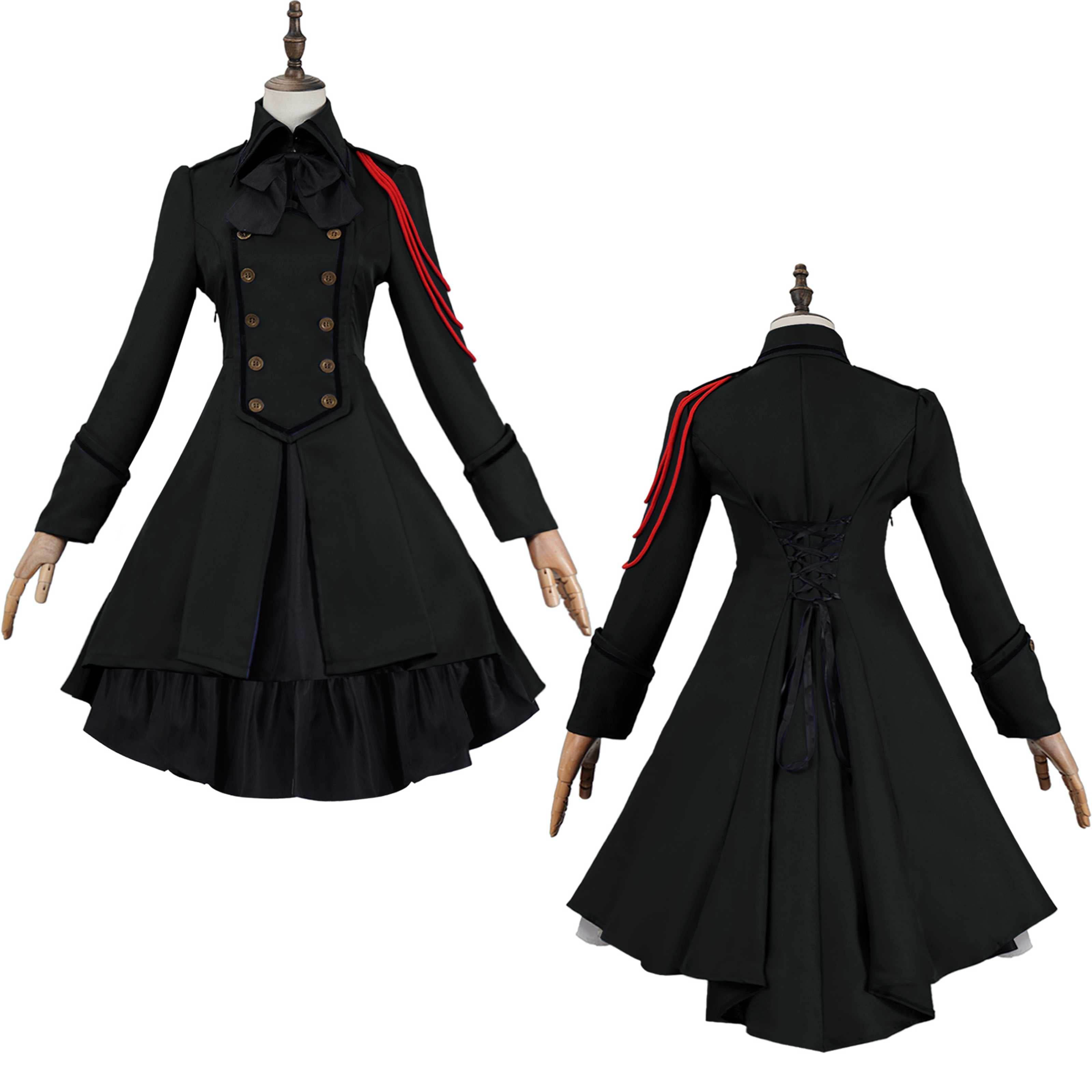 Medieval cos Renaissance gothic dress Retro bow ruffled punk cosplay skirt - zzcosplay