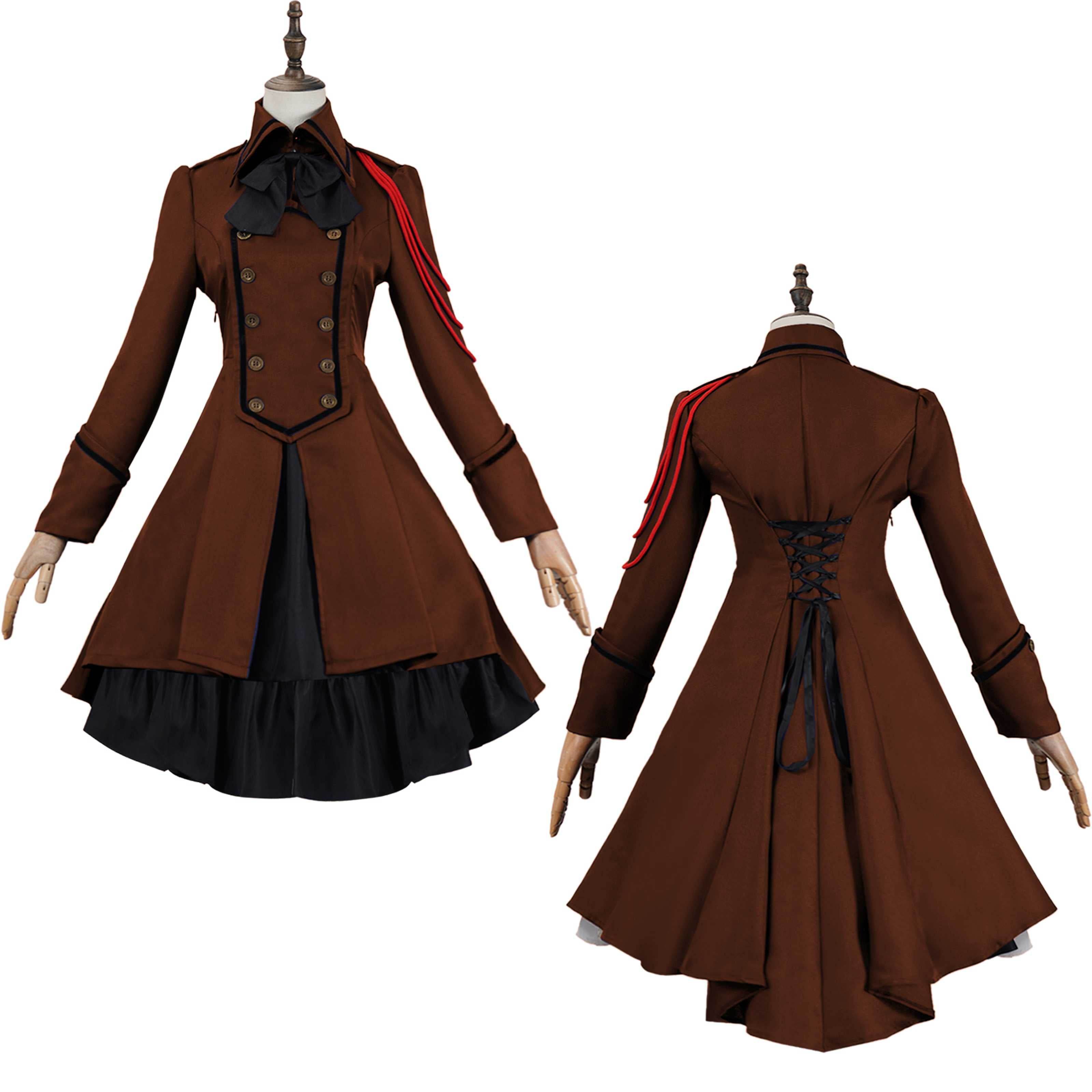 Medieval cos Renaissance gothic dress Retro bow ruffled punk cosplay skirt - zzcosplay