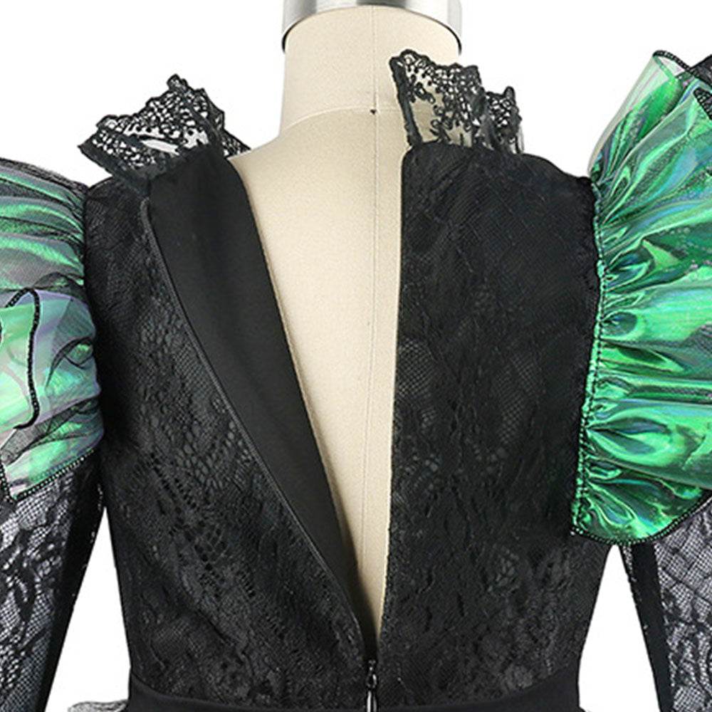 Wicked Black lace dress Halloween holiday party dress - zzcosplay
