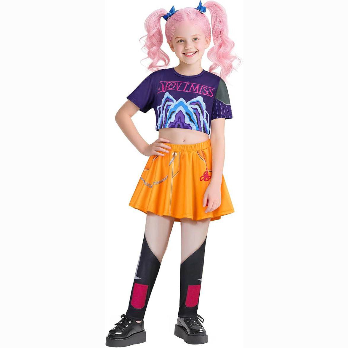 Movie KPop Demon Hunters Rumi Mira Zoey Cosplay Costume Dress Kids Girl Halloween - zzcosplay