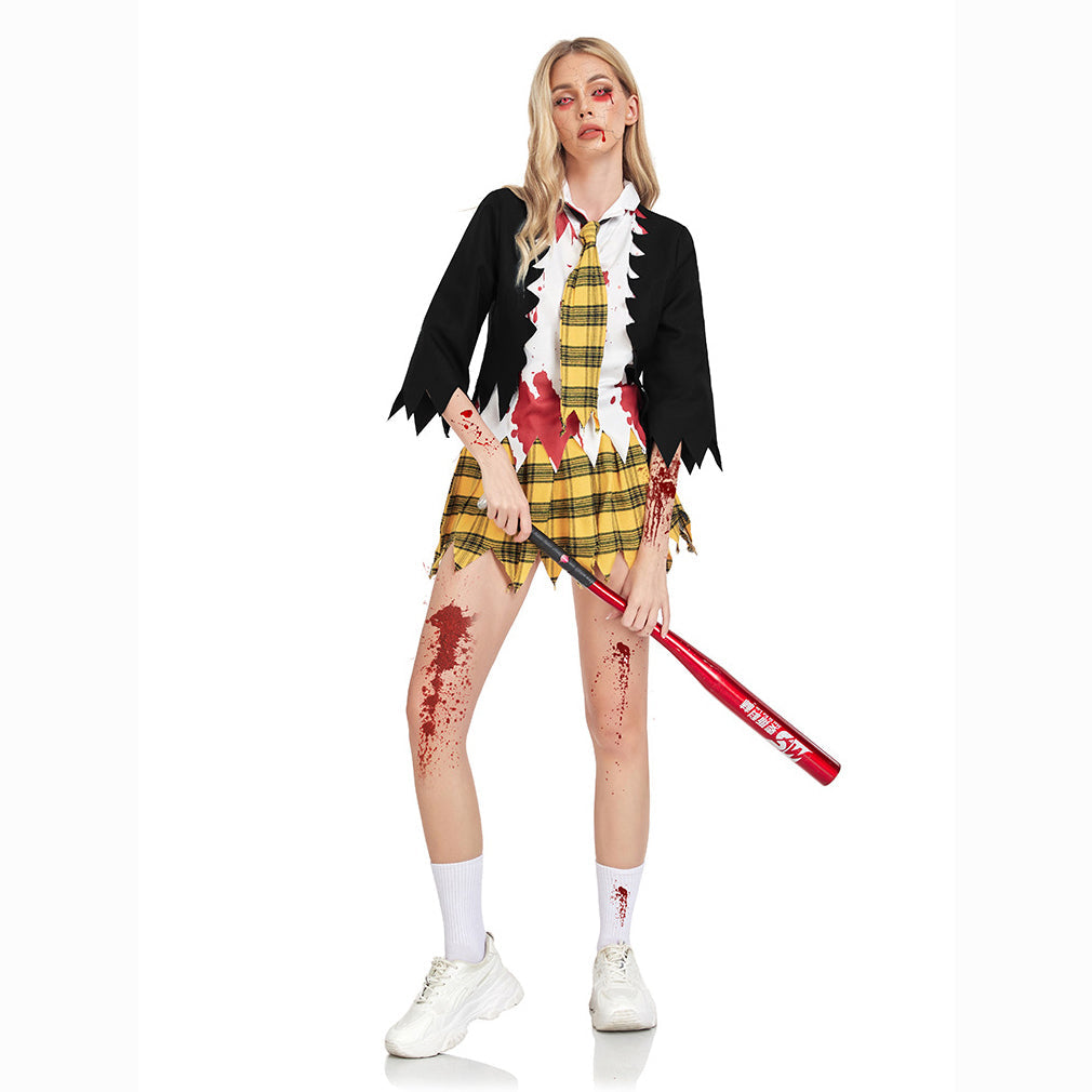 College Vampire Outfit Horror Zombie Student Uniform Party Women Halloween - ZZCOSPLAY