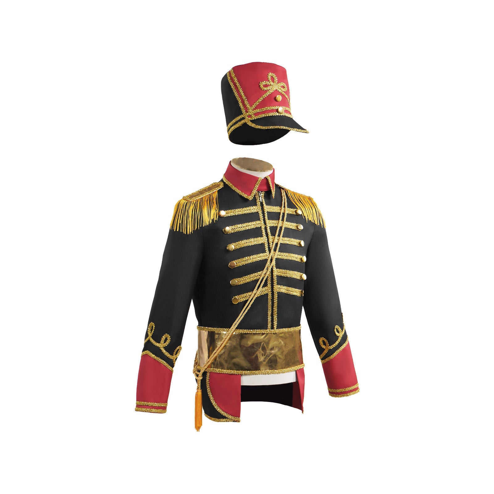 British Hussar Tunic Royal Prince Tailcoat Drummer Parade Costume Jacket Men Halloween - ZZCOSPLAY