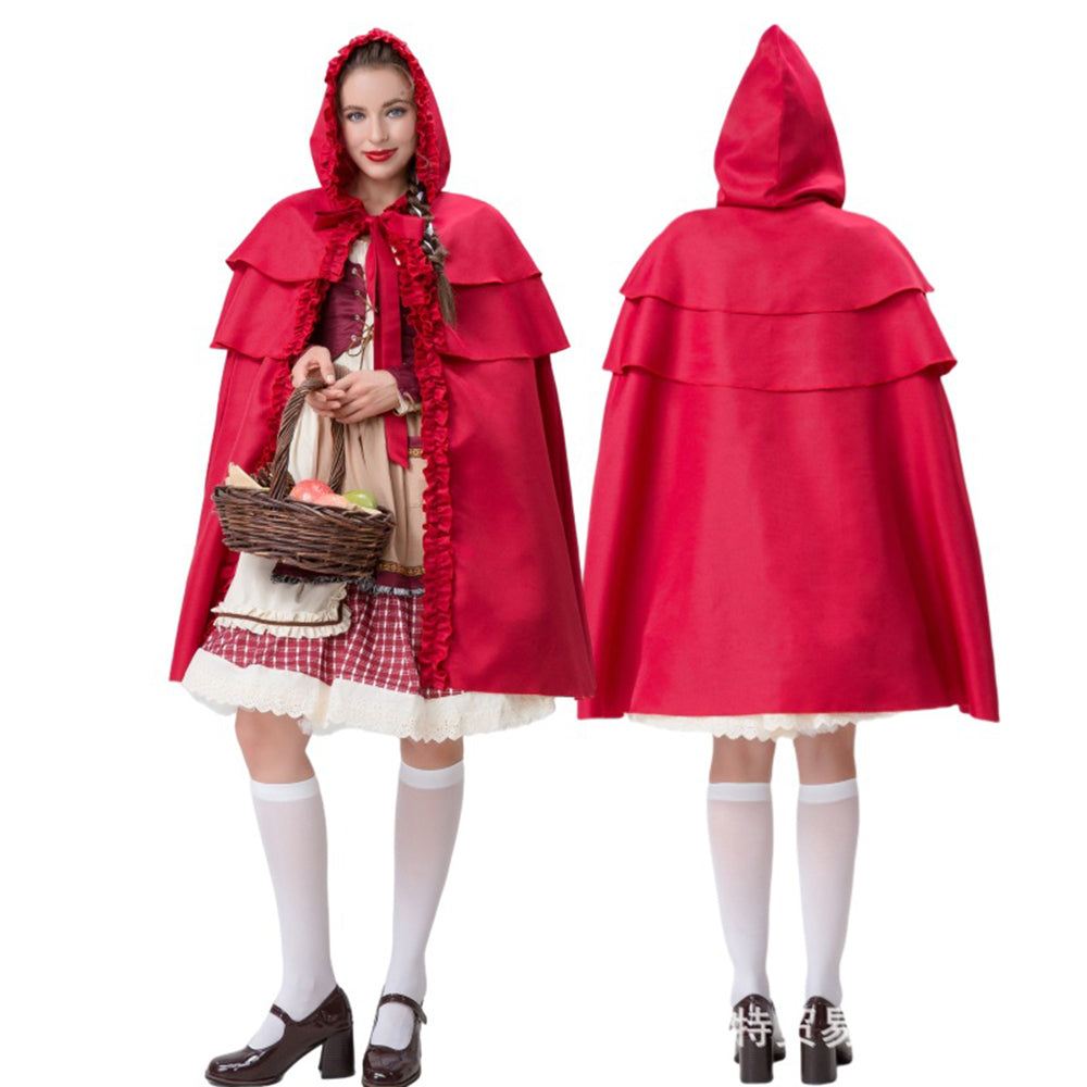Little Red Riding Hood Halloween Dress Costume Maid Stage Suit - ZZCOSPLAY