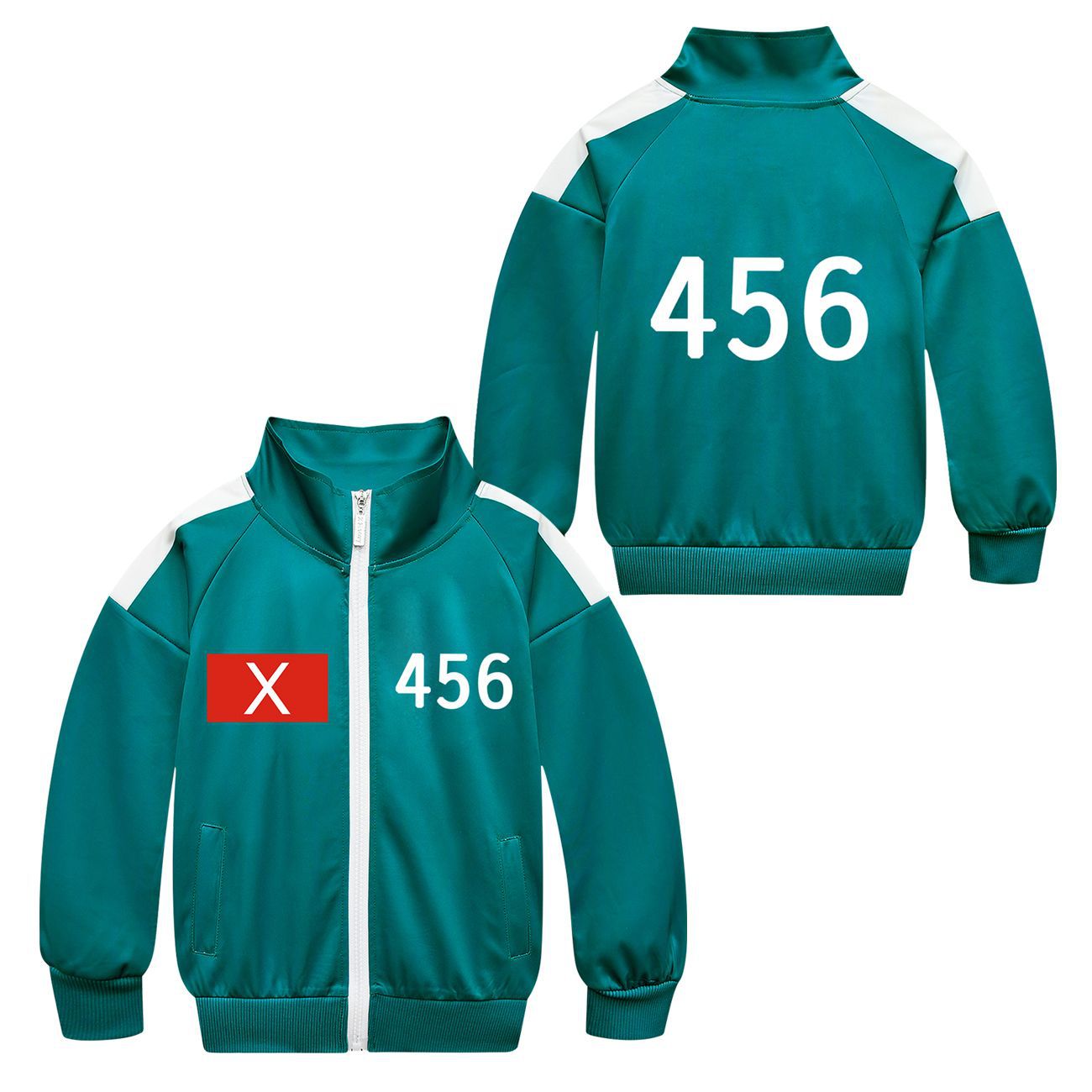 Players Tracksuit Costume Game Cosplay Squid Green Jacket Shirt For Adult Kids - ZZCOSPLAY