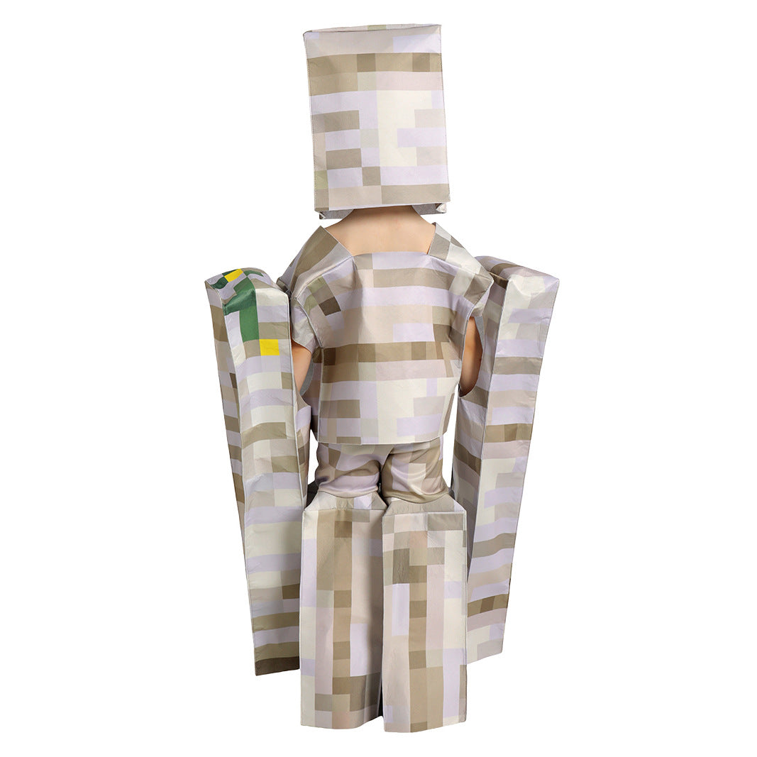 Minecraft Skeleton Kids Costume For Children Boy Girl Halloween - ZZCOSPLAY