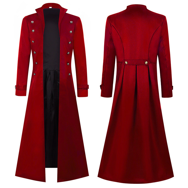 Medieval Steampunk Retro Gothic Costume Coat Trench Coat Victorian Uniform - ZZCOSPLAY