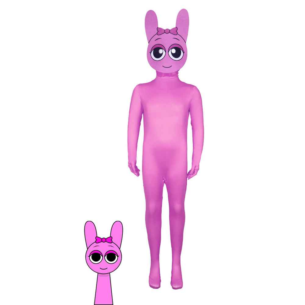 Sprunki Incredibox Costume Jumpsuit Bodysuit Halloween Kids Adult