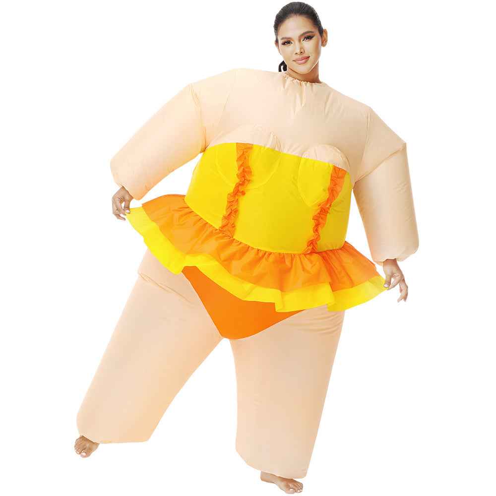 Ballerina Clown Ireland Hula funny Inflatable Costume suit Halloween